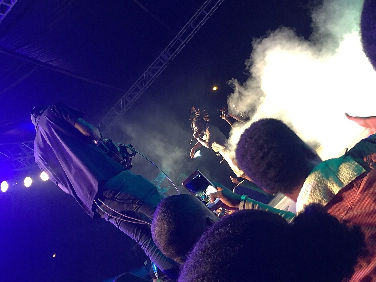 Burna Boy performing live
