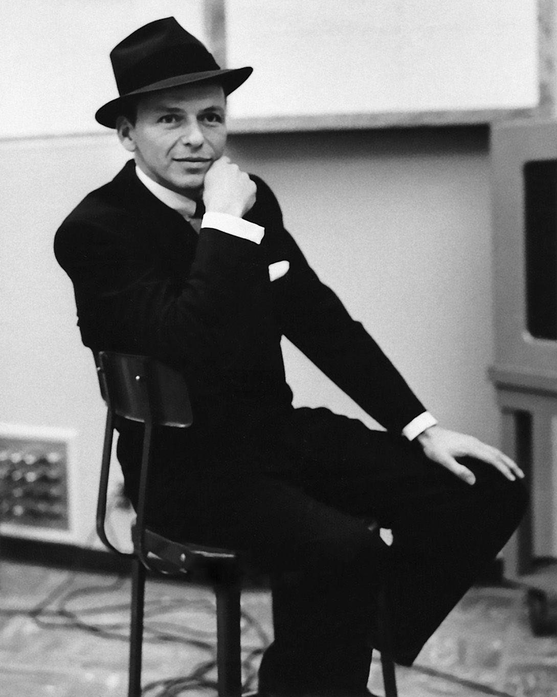 Frank Sinatra in a 1957 studio portrait