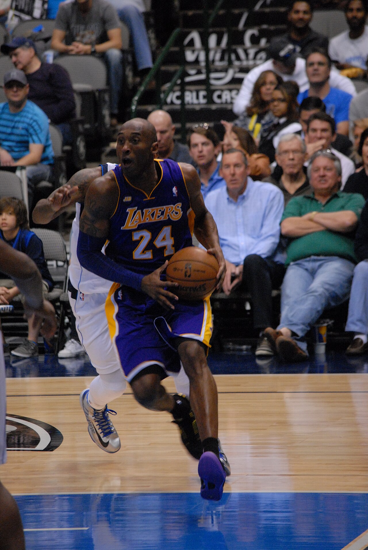 Kobe Bryant playing for the Los Angeles Lakers