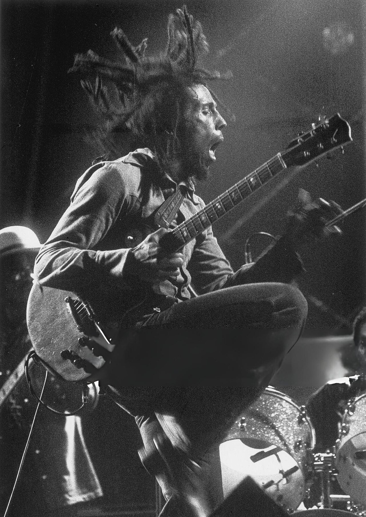 Bob Marley performing live in 1975